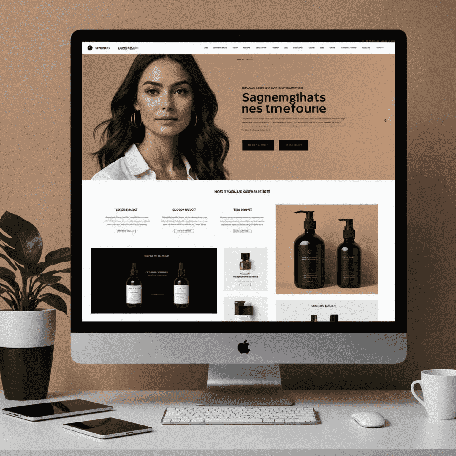 A modern e-commerce website showcasing various products with a sleek design and user-friendly interface, demonstrating increased sales and customer engagement