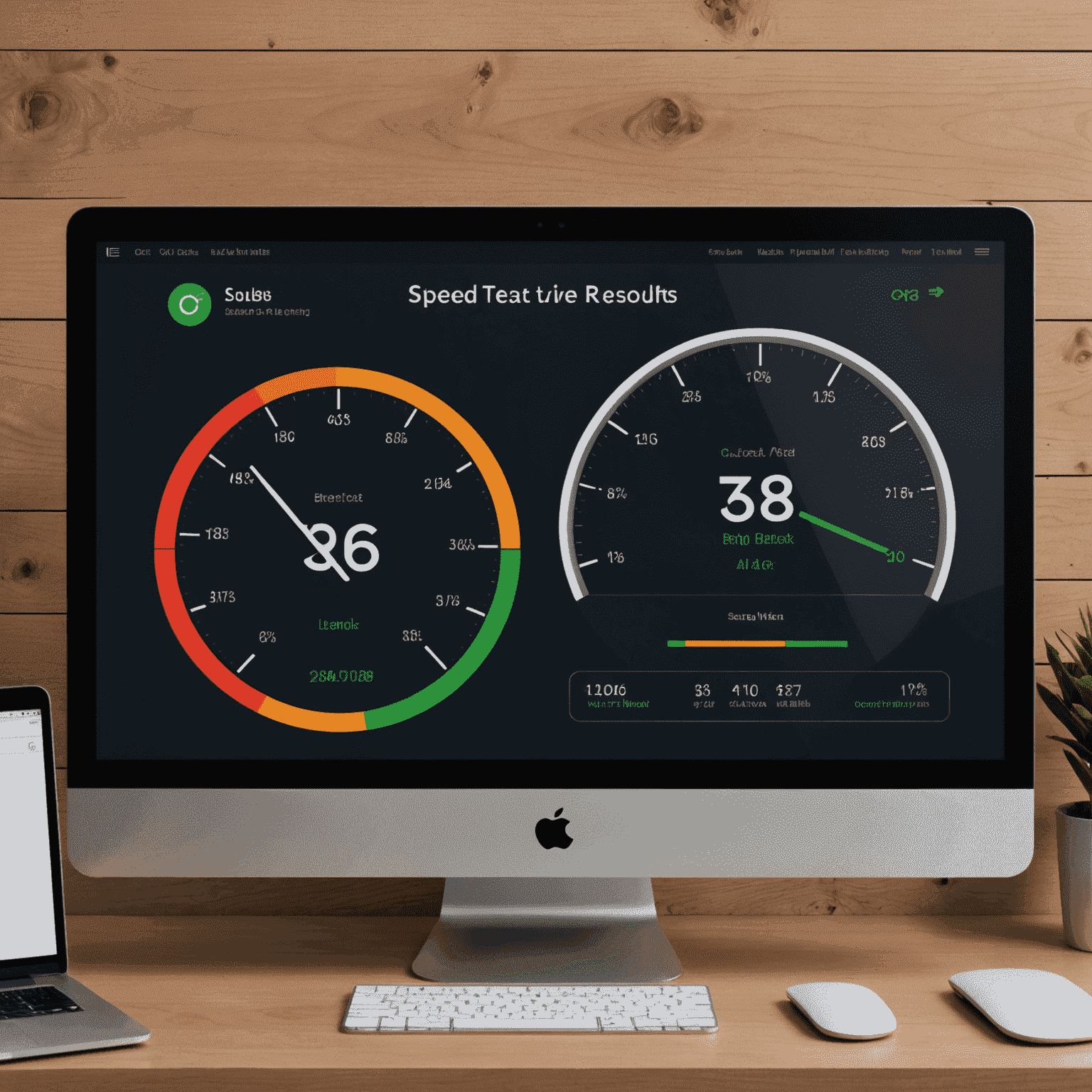 Before and after speed test results, showing a significant improvement in website loading times and performance metrics